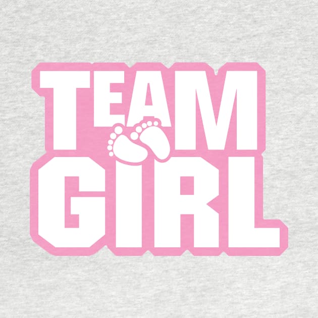 Team Girl Baby Shower Gender Reveal Party Pink by macshoptee